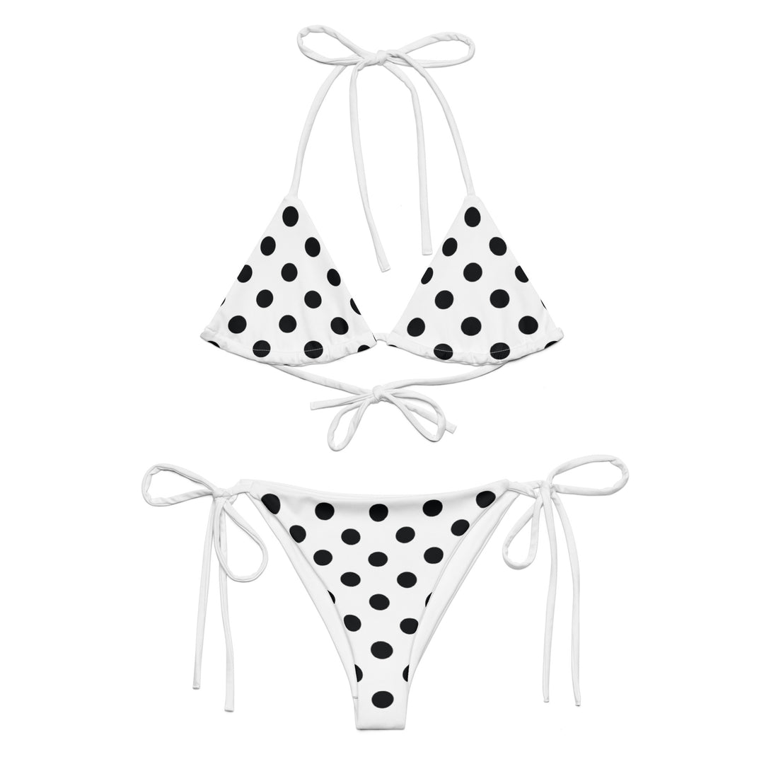 White Bikini with Black Polka Dots