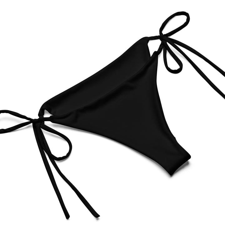 Black & White Stripes with Palm Leaves (Top)- String Bikini Set
