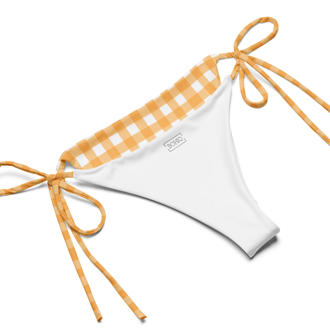 Yellow Gingham String Bikini