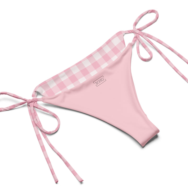 Pink Gingham String Bikini