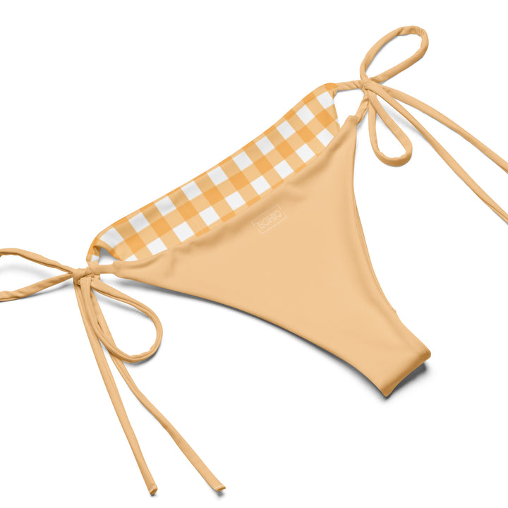 Yellow Gingham String Bikini