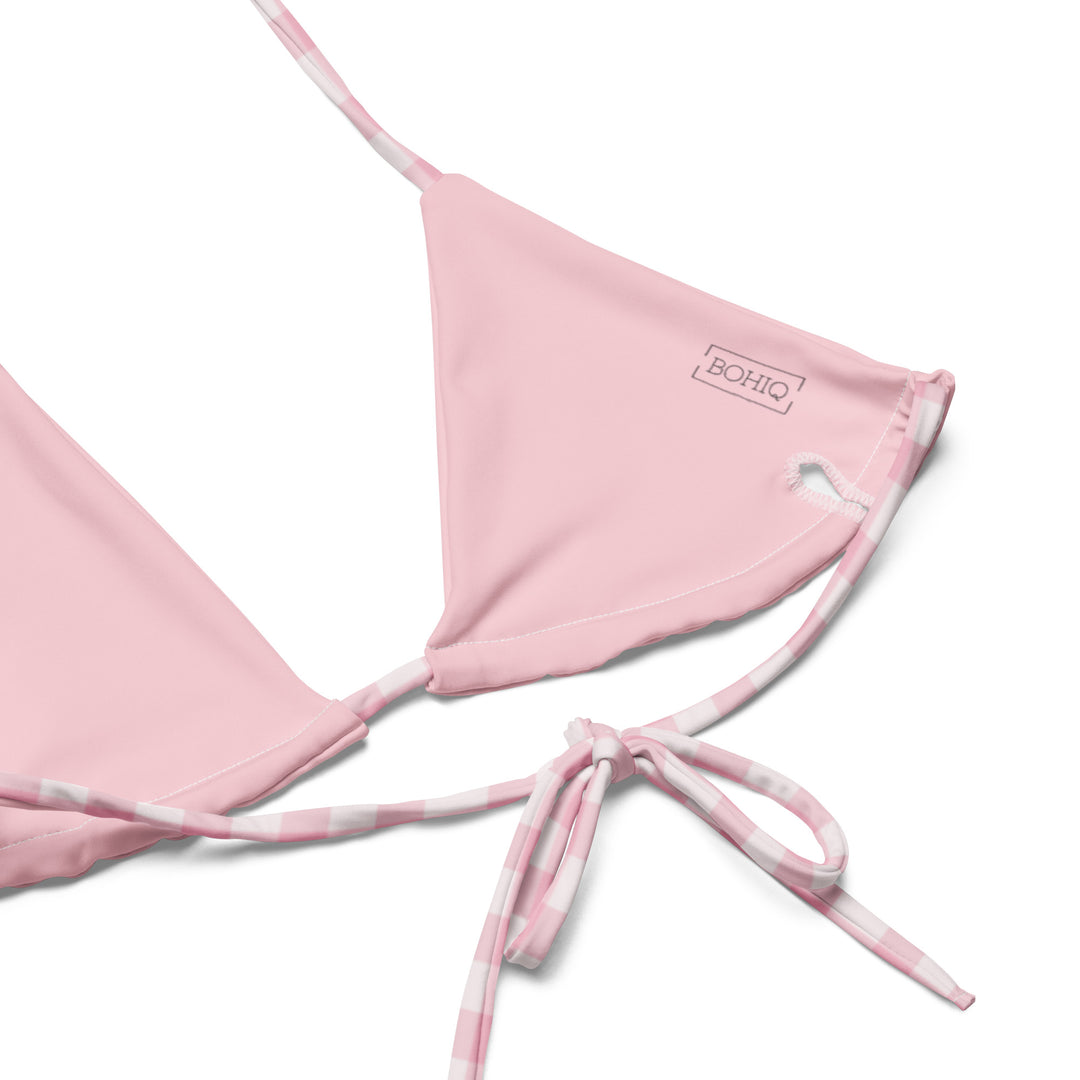Pink Gingham String Bikini
