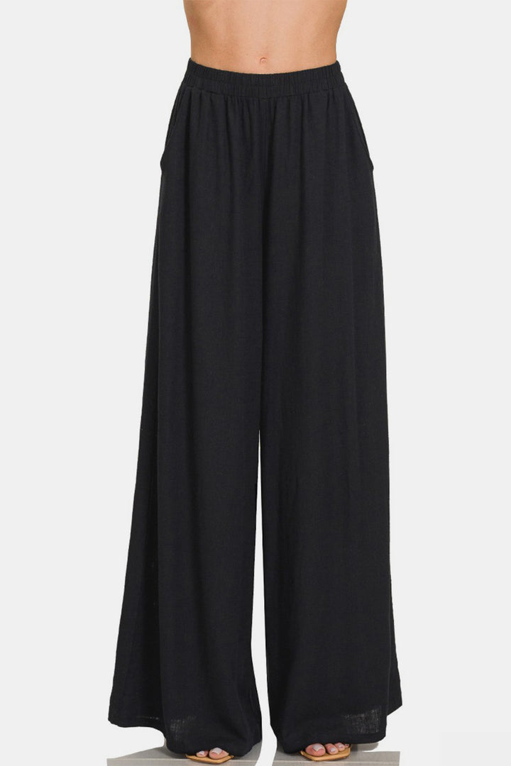 Flowy Black Wide Leg Pants