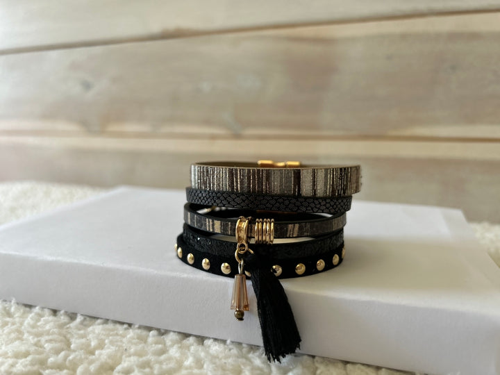 Boho Multilayer Wrap Bracelet with Tassel