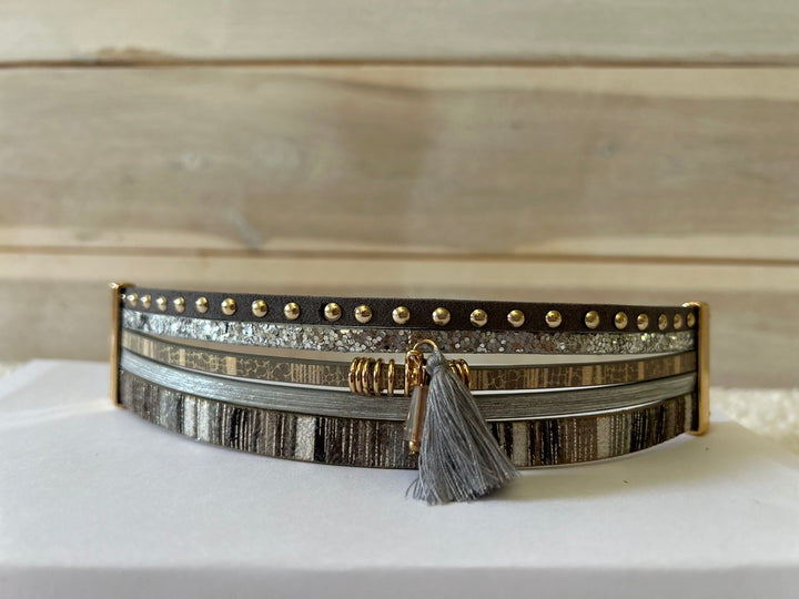Boho Multilayer Wrap Bracelet with Tassel