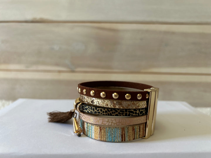 Boho Multilayer Wrap Bracelet with Tassel