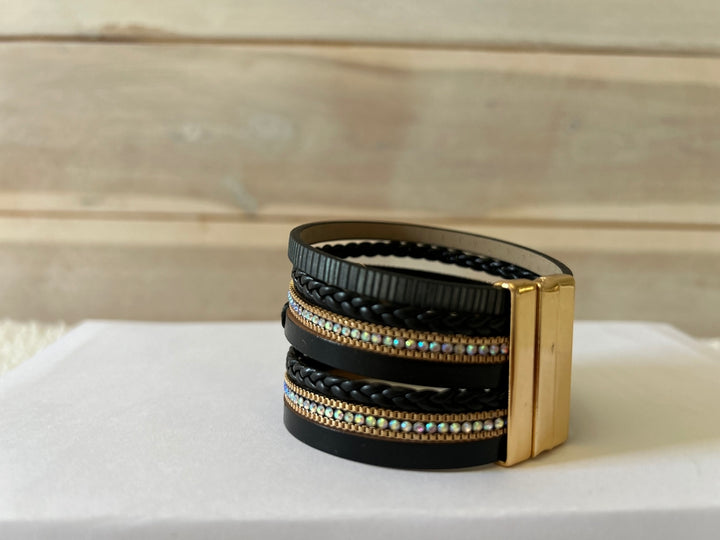 Multilayer Boho Wrap Bracelet with Faux Baroque Pearl