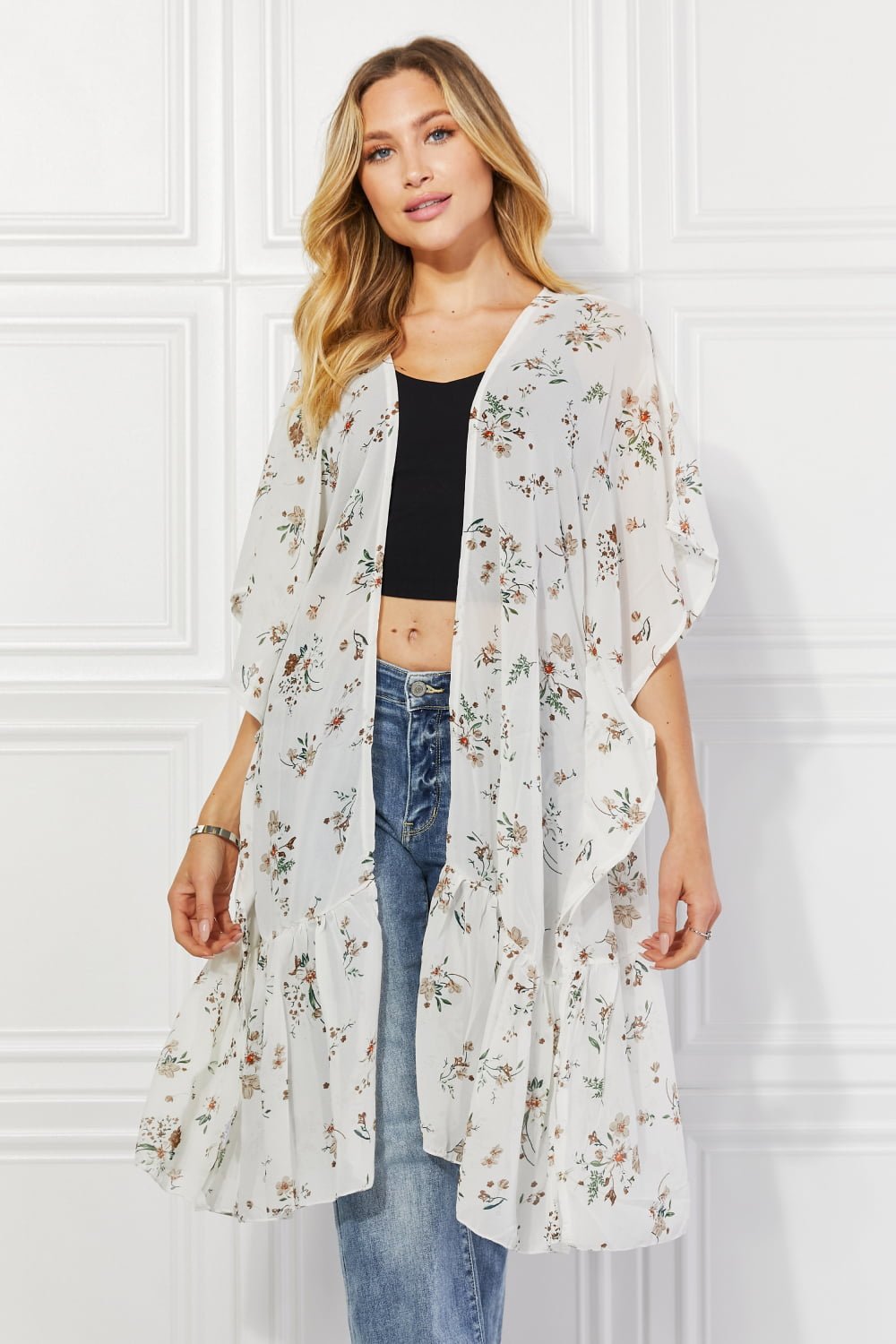 floral kimono cardigan daisies- 7