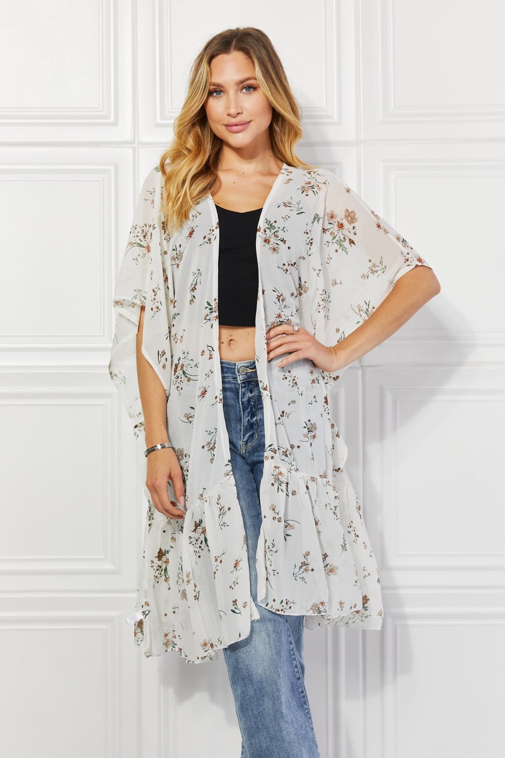 floral kimono cardigan daisies- 6