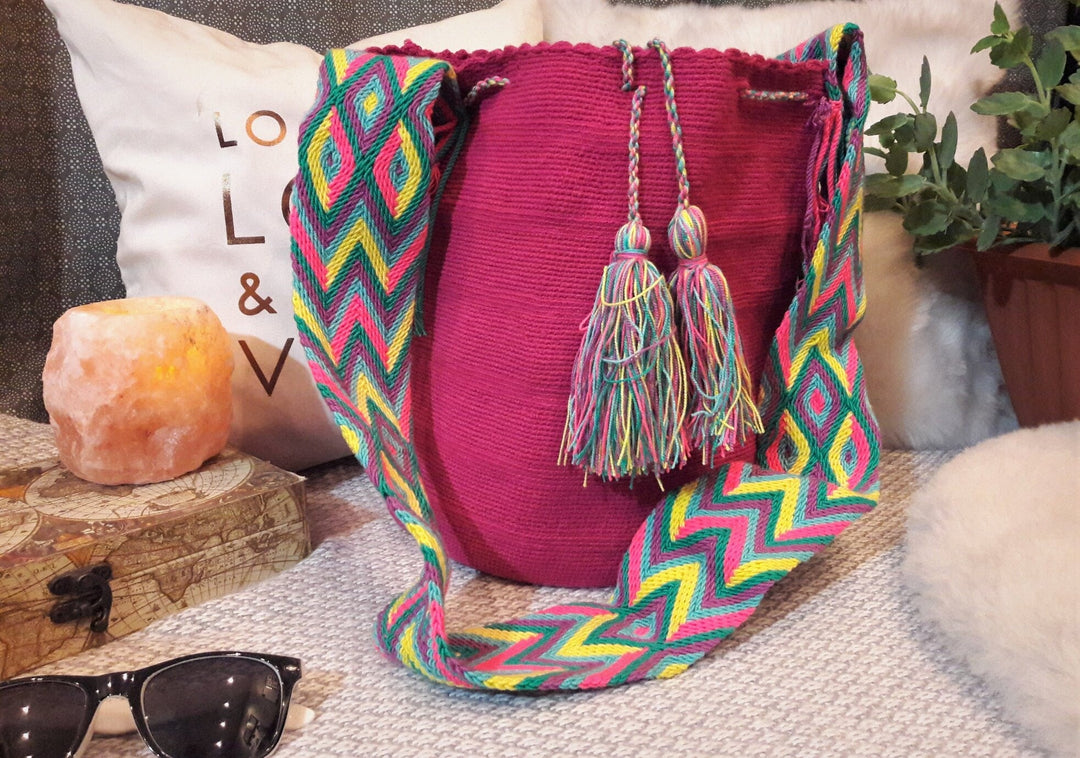 crochet bag magenta - 2