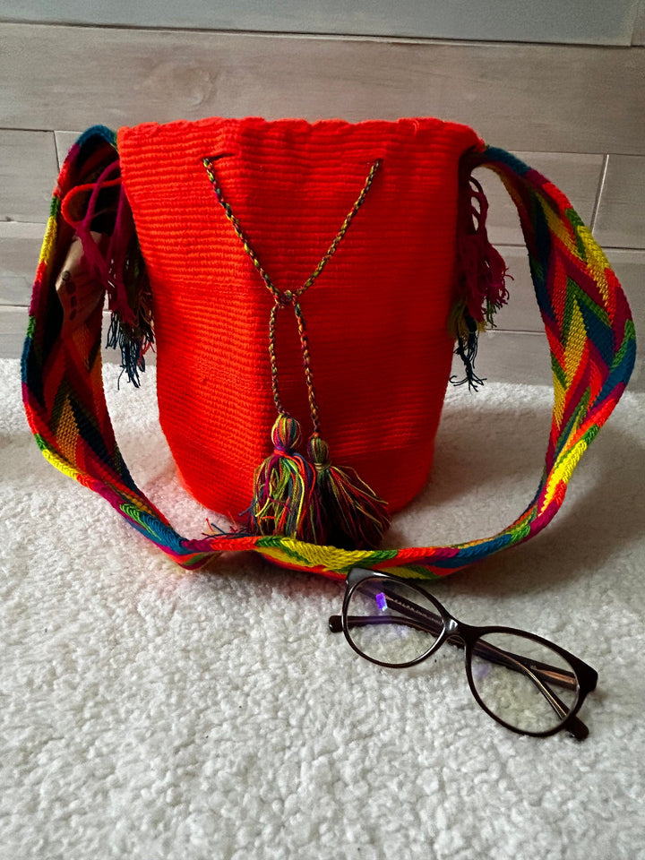 orange crochet bag front 4