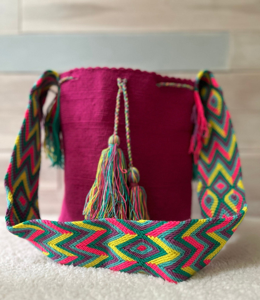 crochet bag magenta - 0