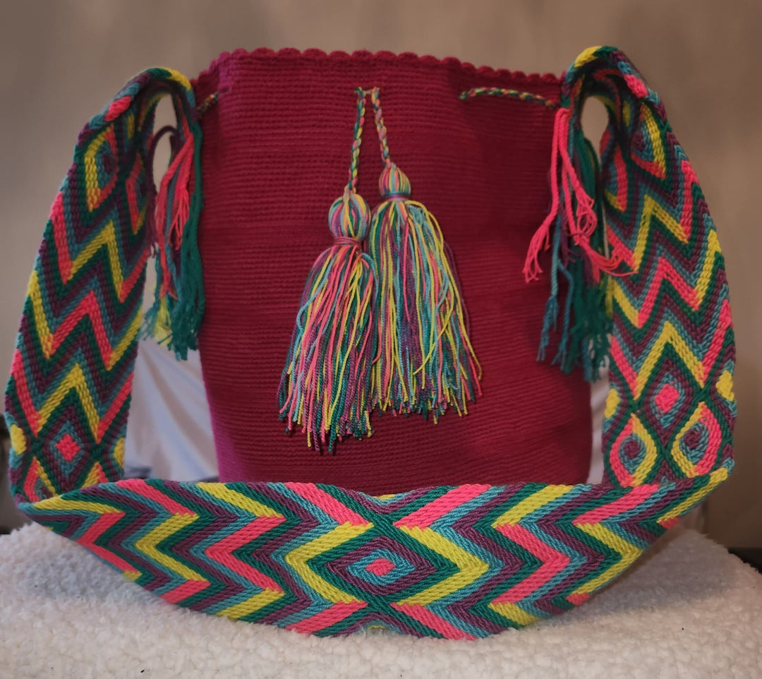crochet bag magenta - 1