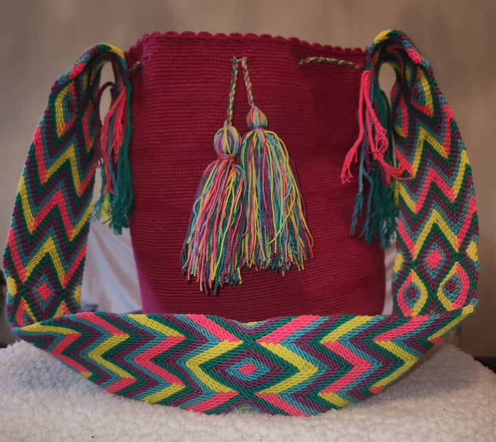 crochet bag magenta - 1