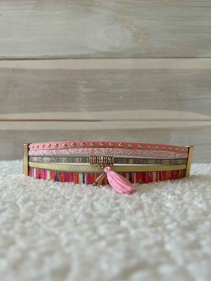 Boho Multilayer Wrap Bracelet with Tassel