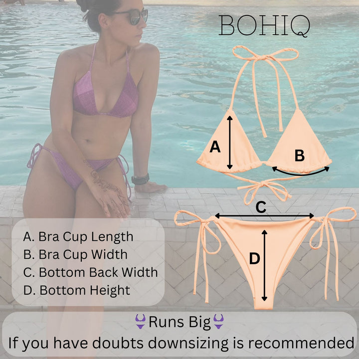 Fuchsia Polka Dot Bikini Set – Triangle Top & Tie Side Bottom