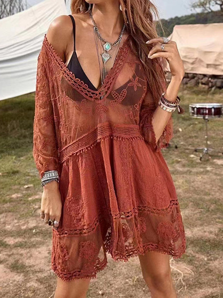 Semi-sheer Cover-Up Dress