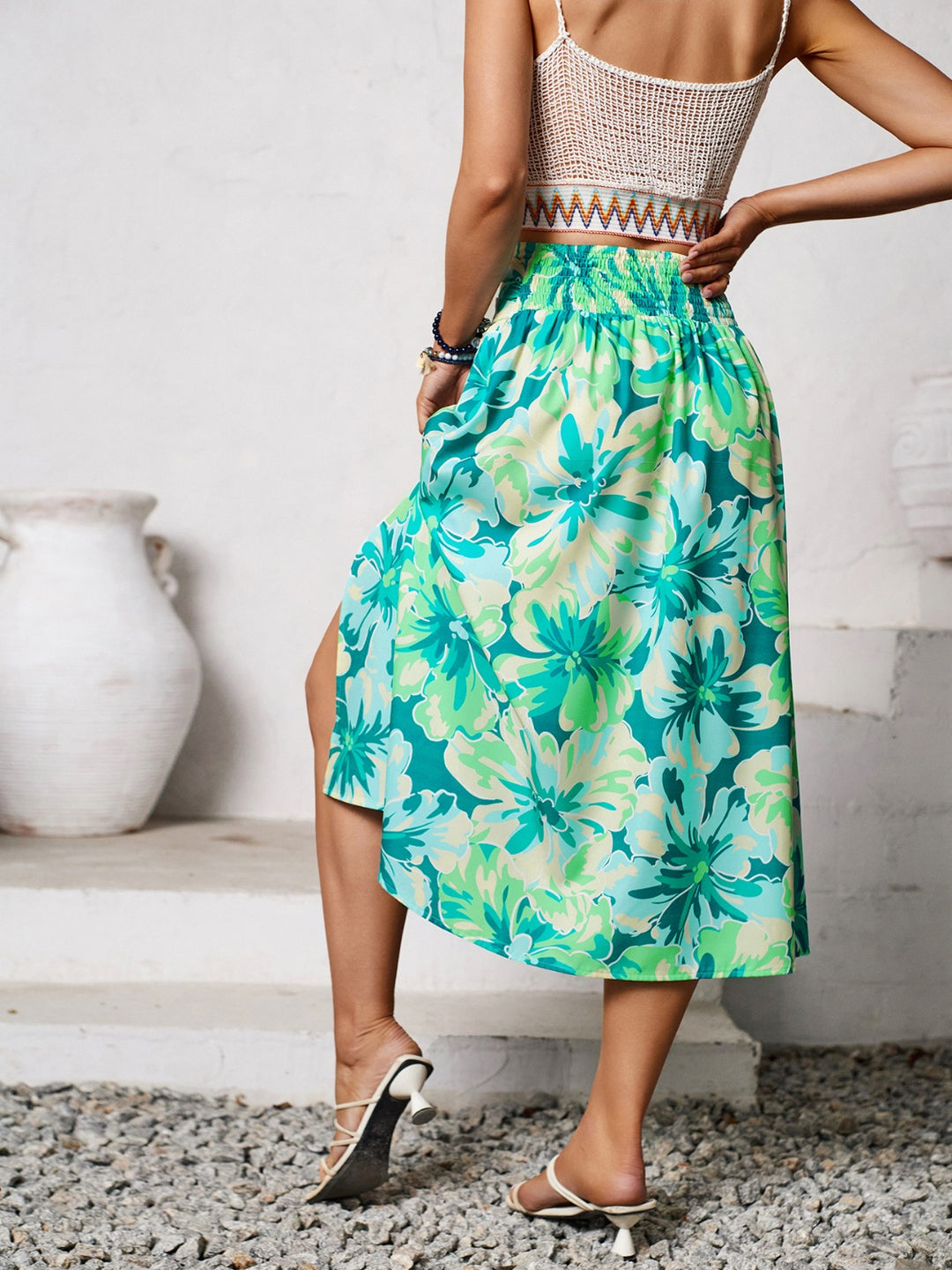 Floral Midi Skirt - Multi colors