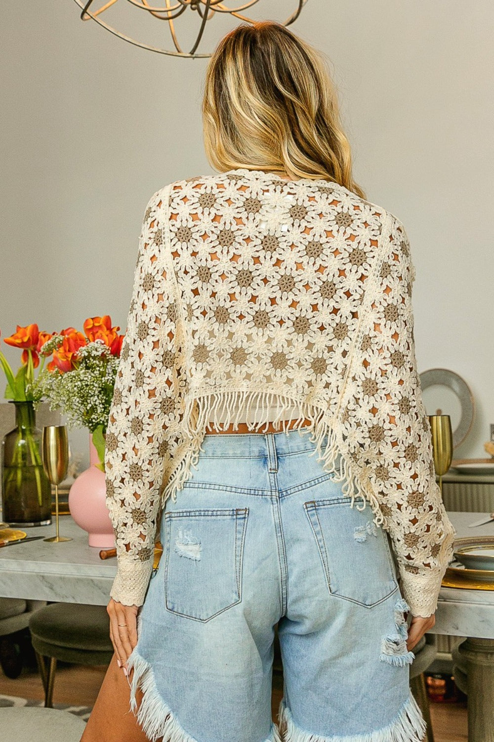 Flower Crochet Lace Cover Up