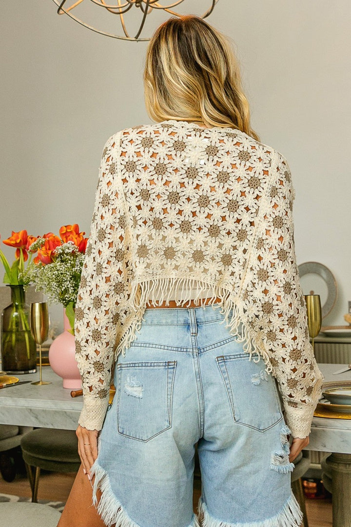 Flower Crochet Lace Cover Up