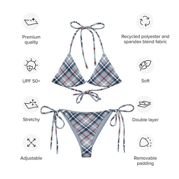 Seagull Gray Plaid Bikini