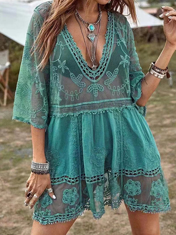 Semi-sheer Cover-Up Dress