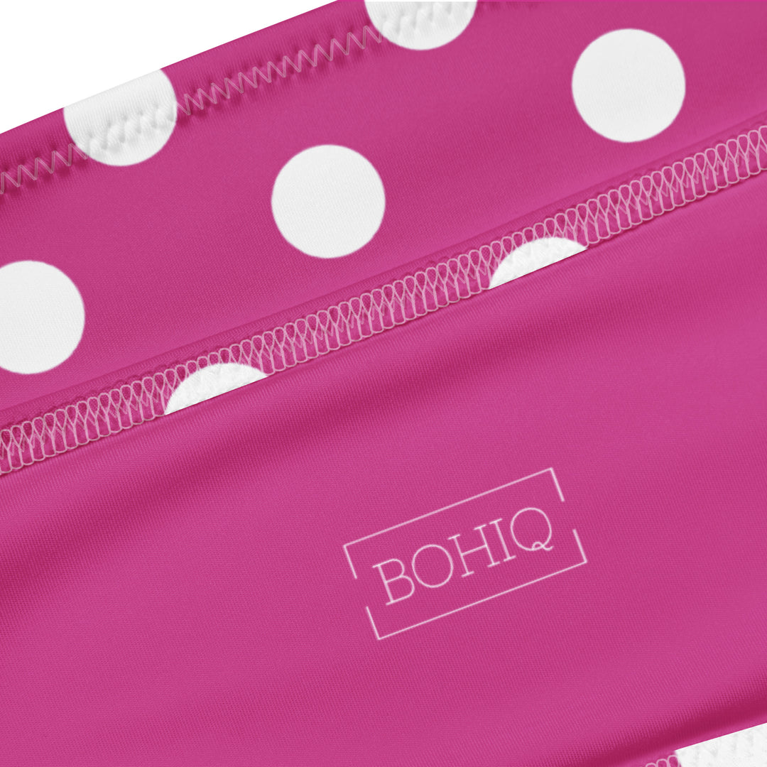 BOHIQ Fuchsia Polka Dot Bandeau Bikini Top