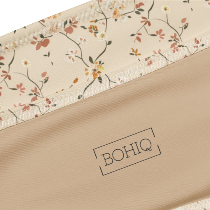 Floral Bandeau Bikini Top in Beige BOHIQ