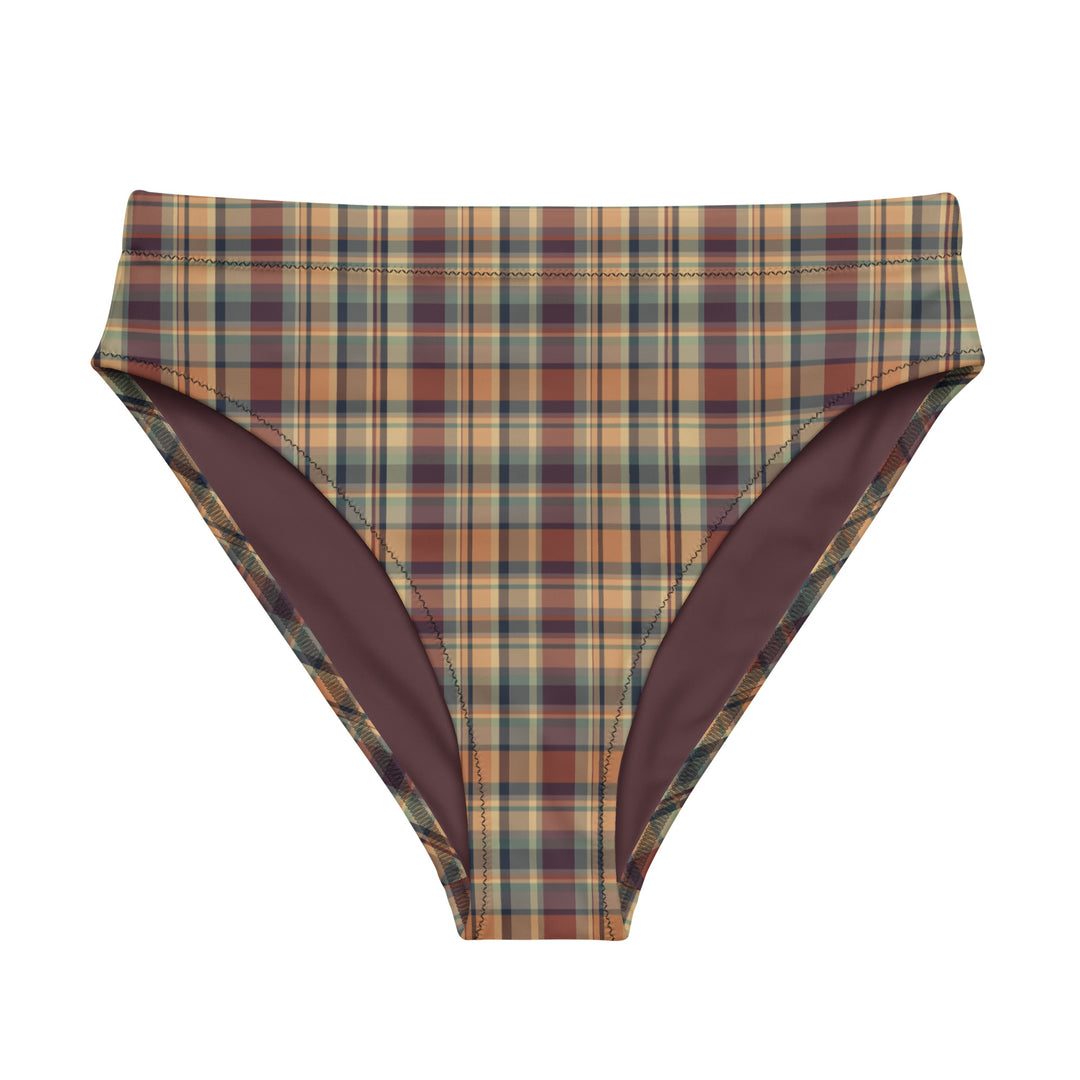 Earthy Plaid High Waisted Bottom