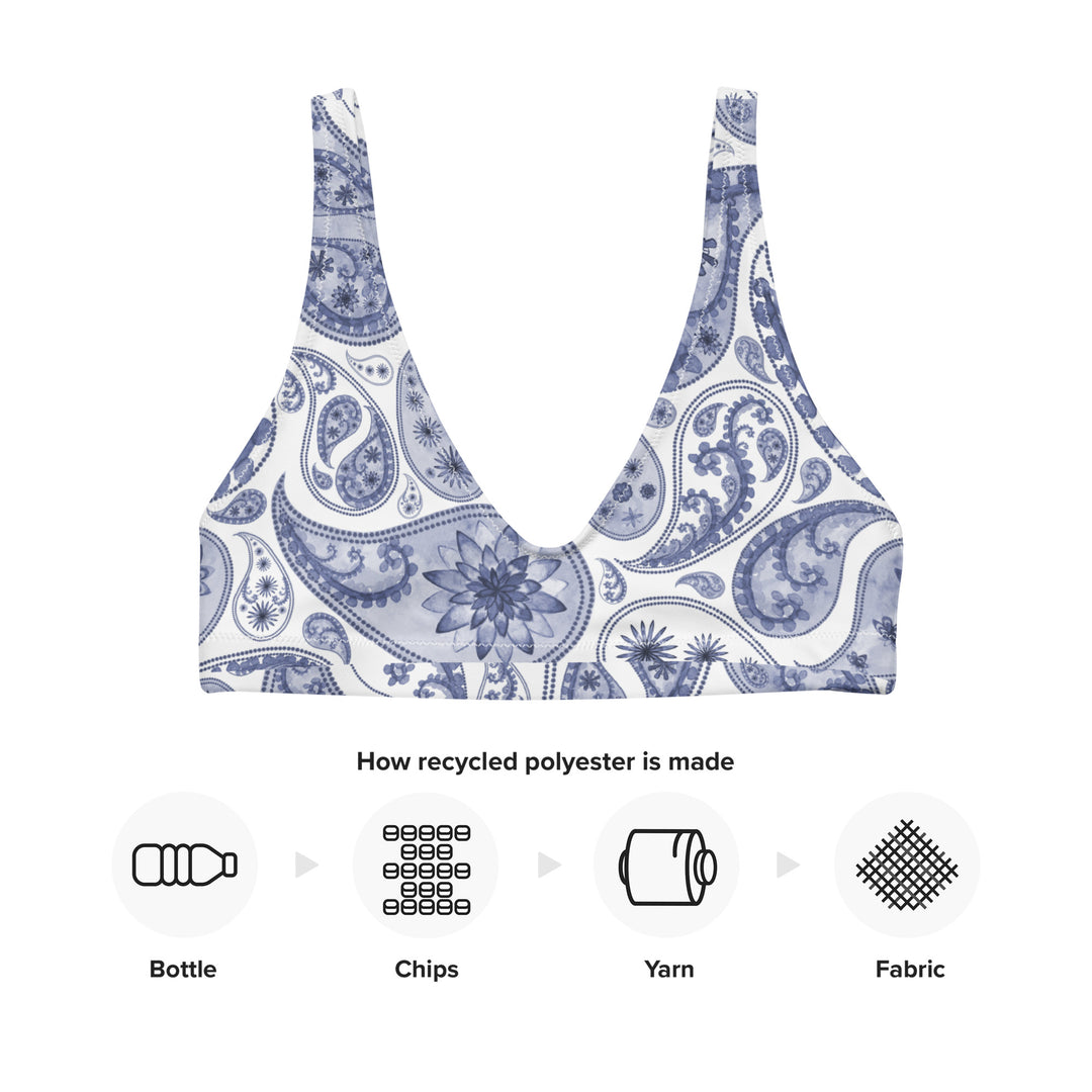 Cadet Blue Paisley Bralette