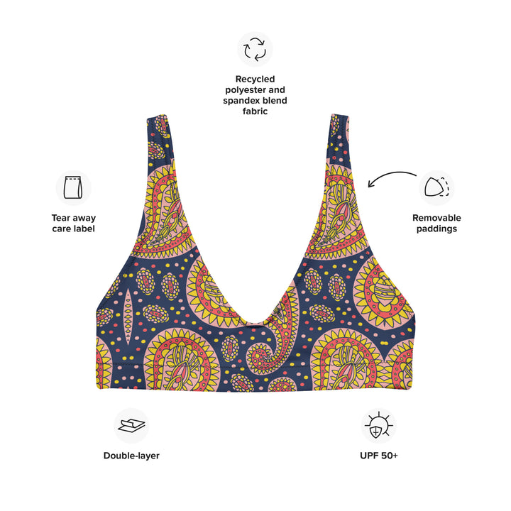 Martinique Paisley Bralette Bikini Top