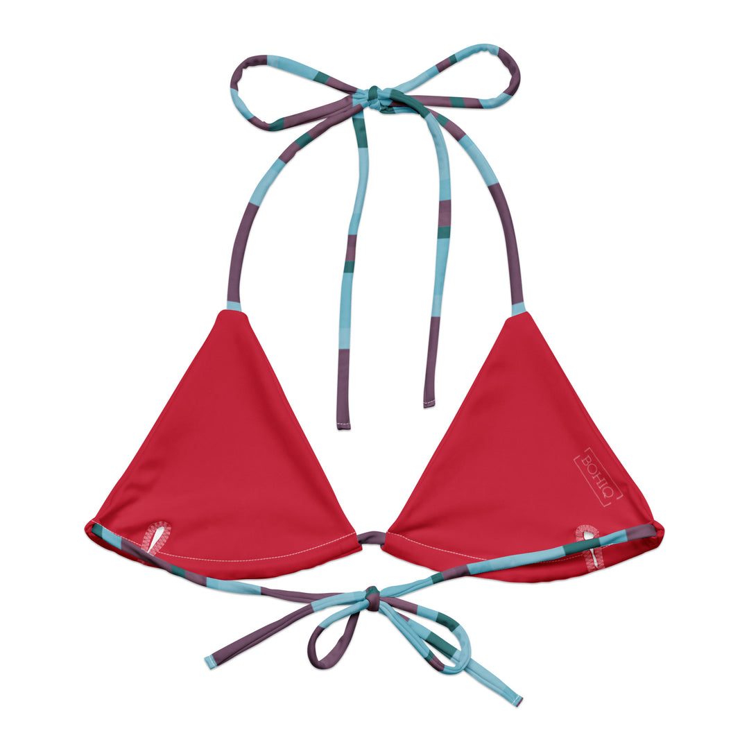 Cherry Plaid String Bikini Top