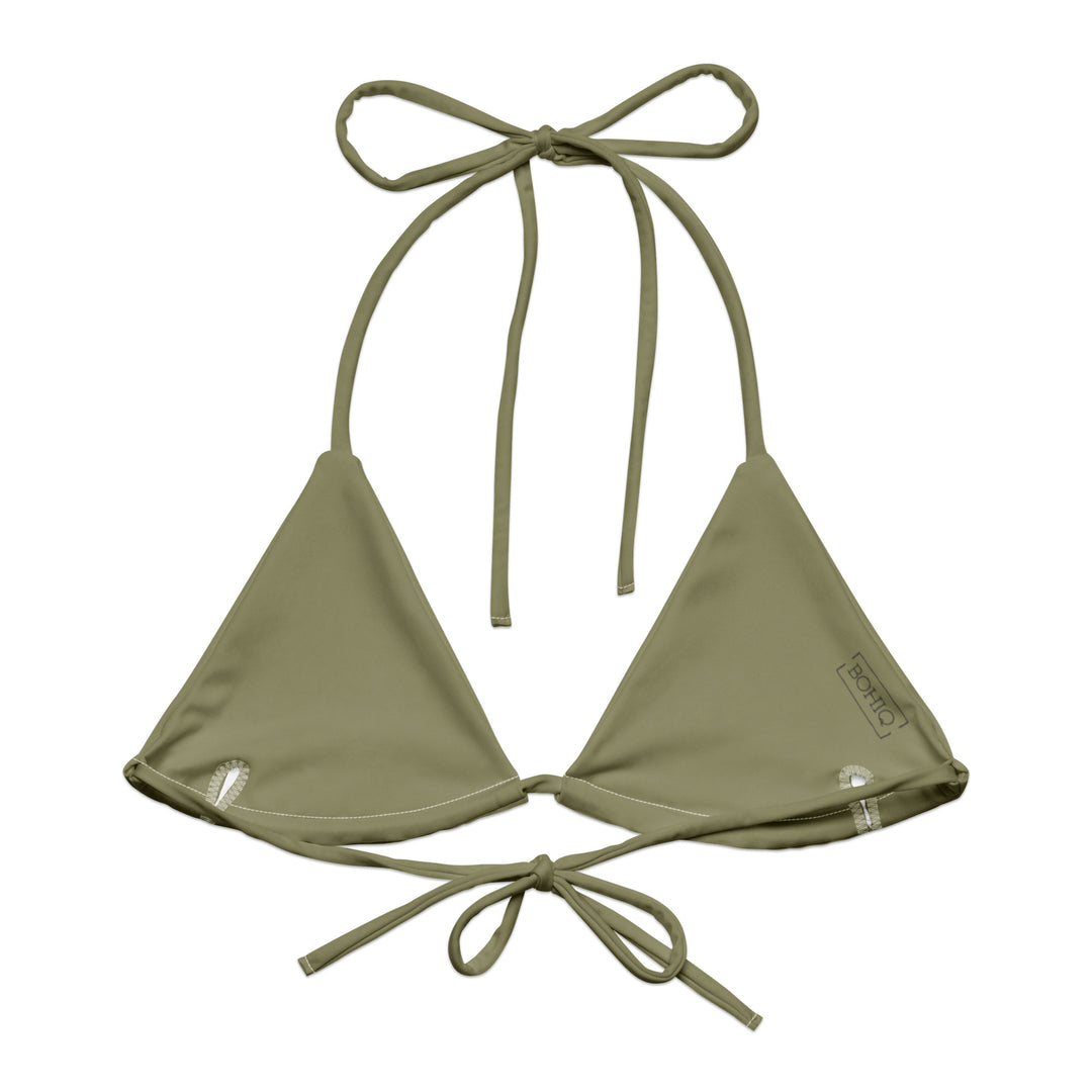 Olive Green String Bikini Top