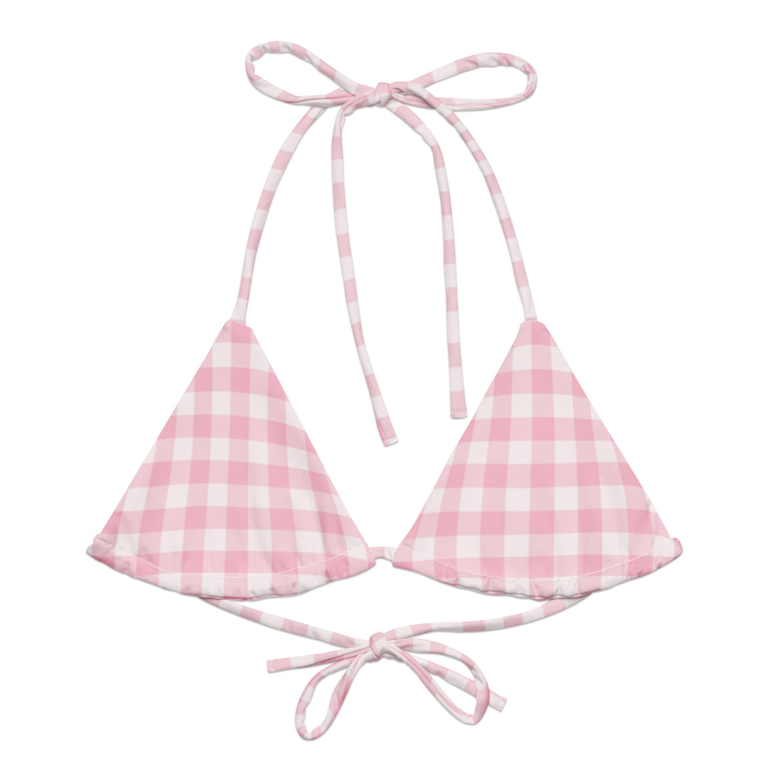 Pink Gingham String Bikini