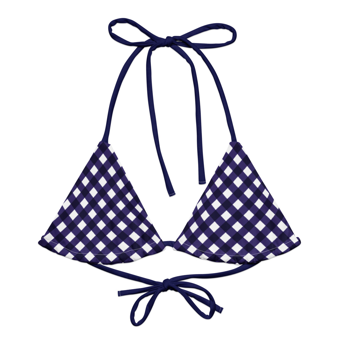 Navy Blue Gingham  Top