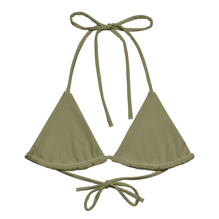 Olive Green String Bikini Top