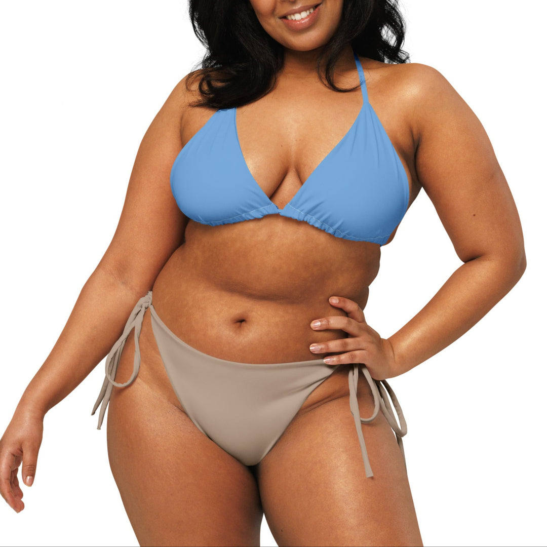 Plus Size Sky Blue Bikini Top