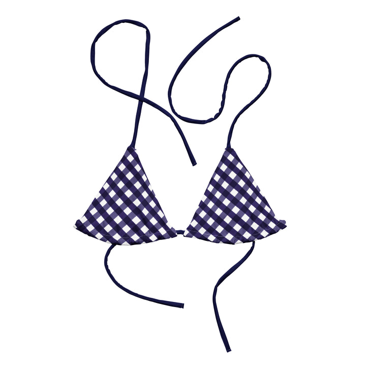 Navy Blue Gingham  Top