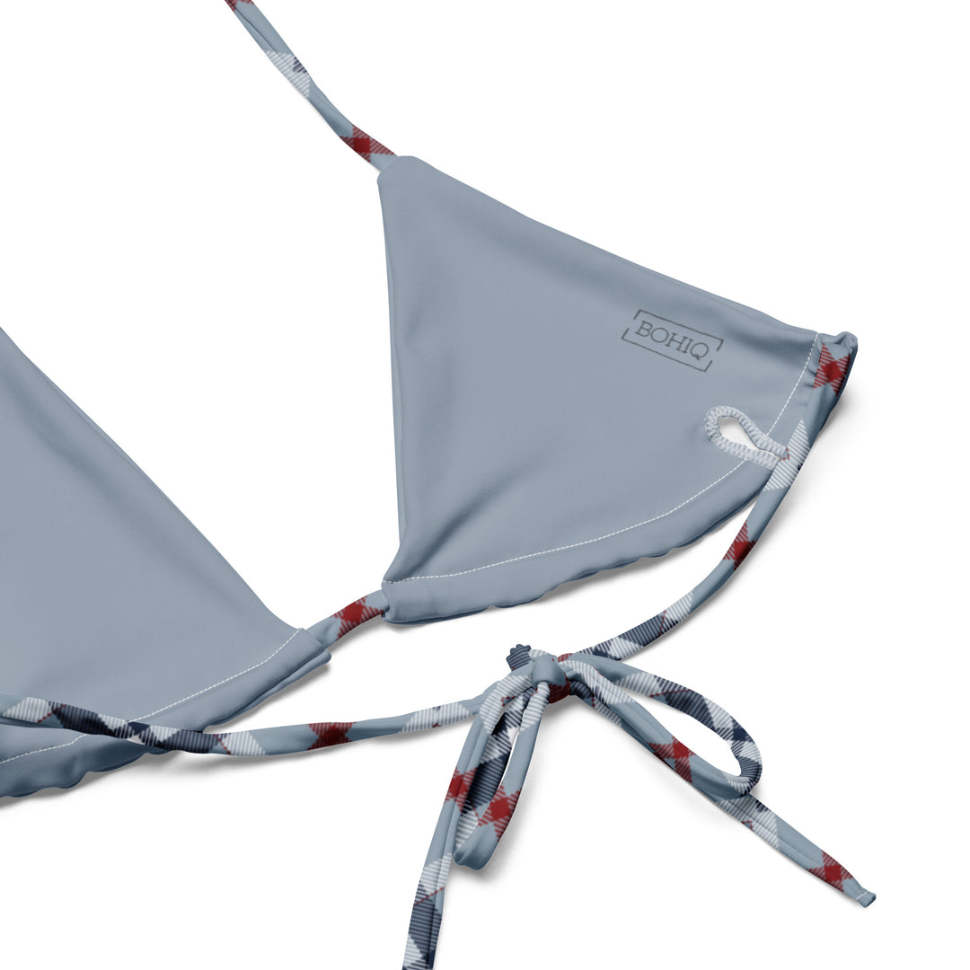 Seagull Gray String Bikini Top