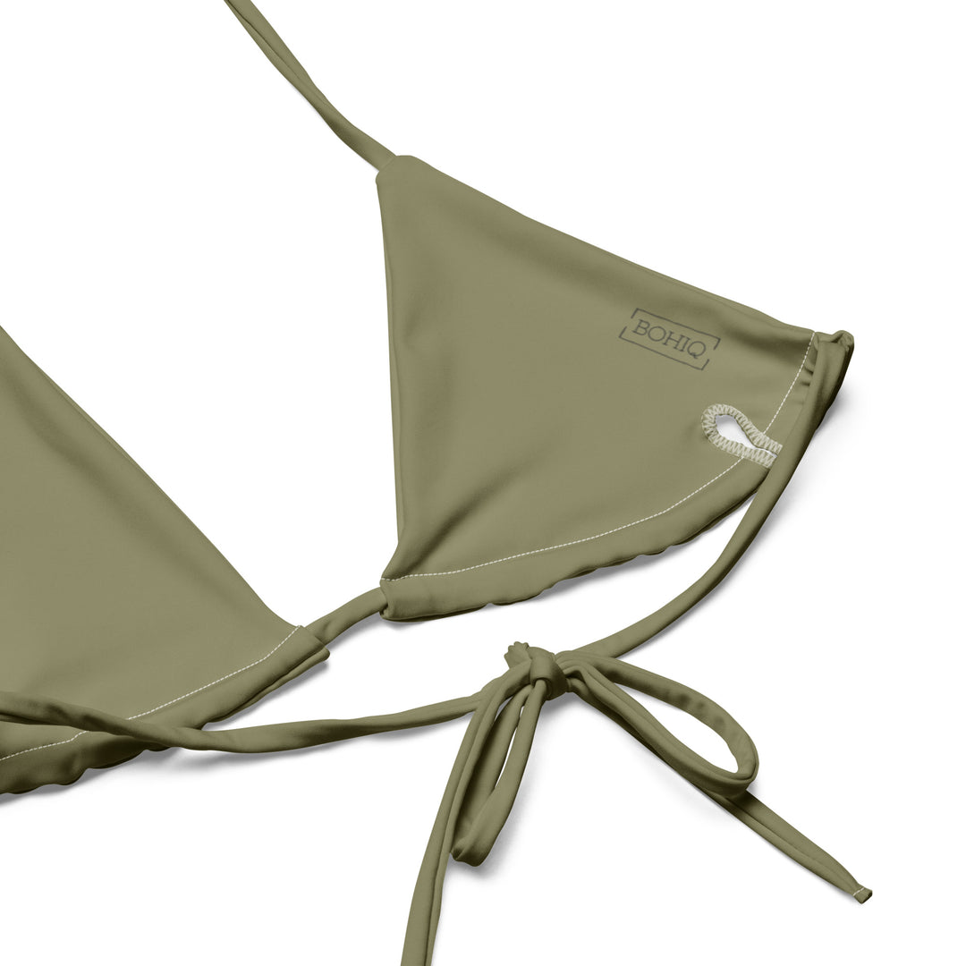 Olive Green String Bikini Top