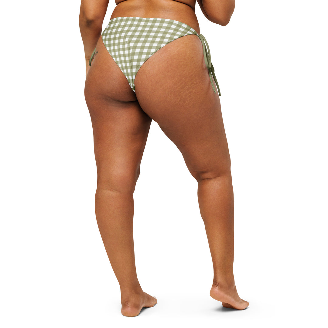 Plus Size Gingham String Bikini Bottom