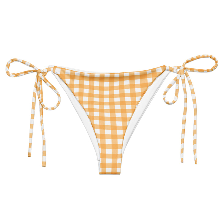 Yellow Gingham String Bikini Bottom
