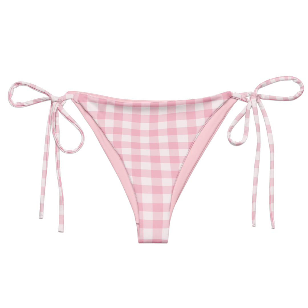 Pink Gingham Bikini Bottom