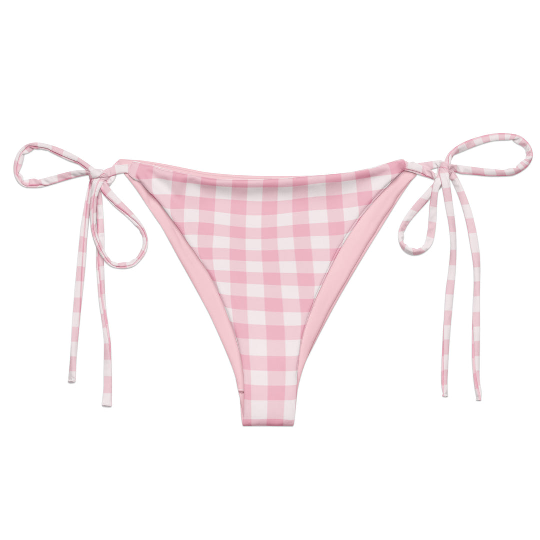 Pink Gingham String Bikini