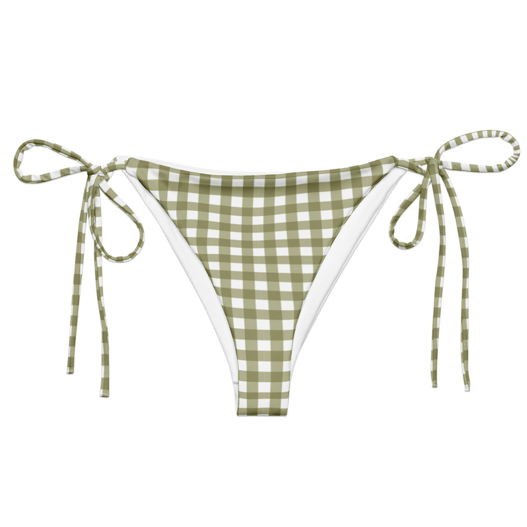 Green Gingham String Bikini