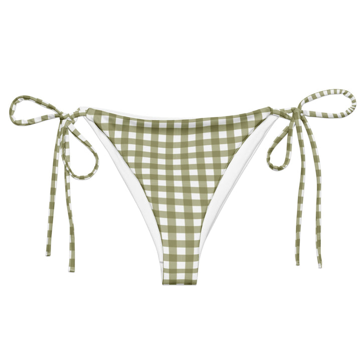 Green Gingham String Bikini