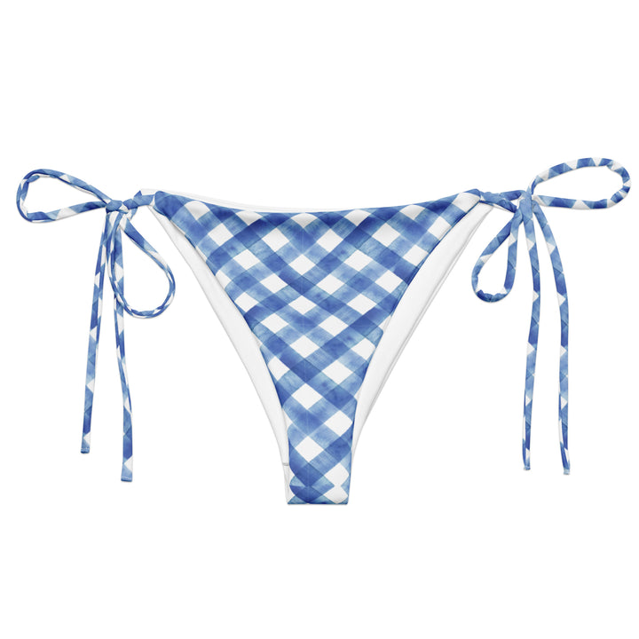 Blue Gingham String Bikini