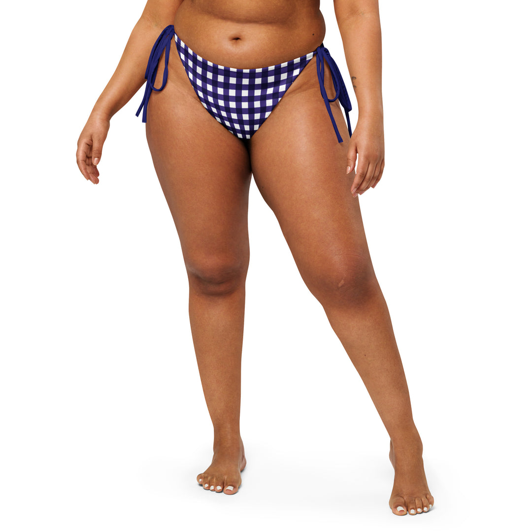 Navy Blue Gingham Bottom