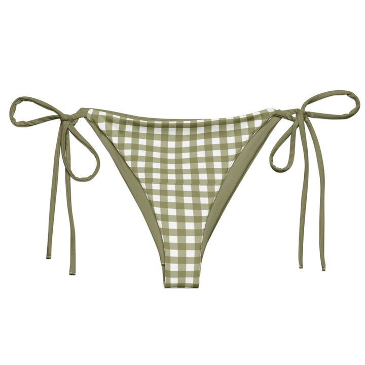 Green Gingham String Bikini