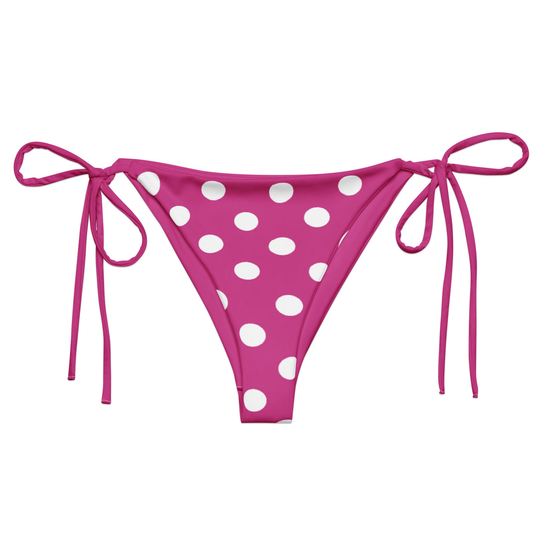Fuchsia Polka Dot Bikini Bottom